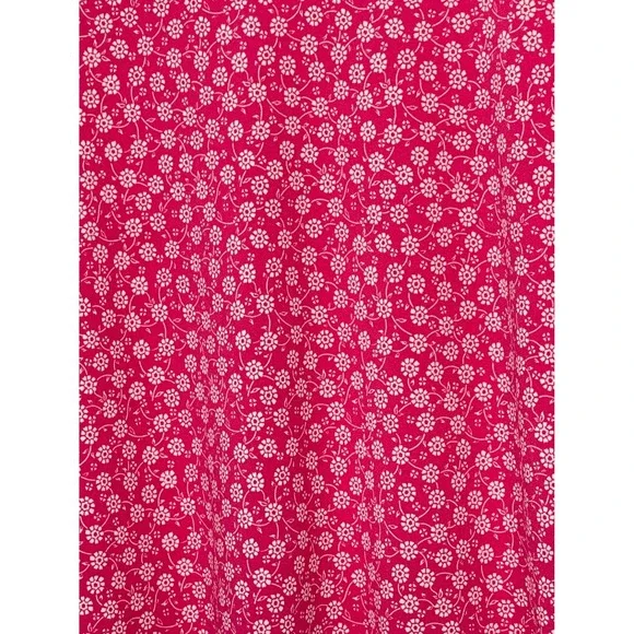 Adrianna Papell Blouse Women L Pink Excellent Floral V-Neck Balloon Sleeve Long - Picture 4 of 10